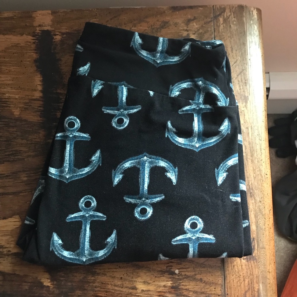 Lularoe TC (18-22) Anchor Leggings EUC
